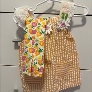 Rare Editions Floral and Striped Kids Matching Set